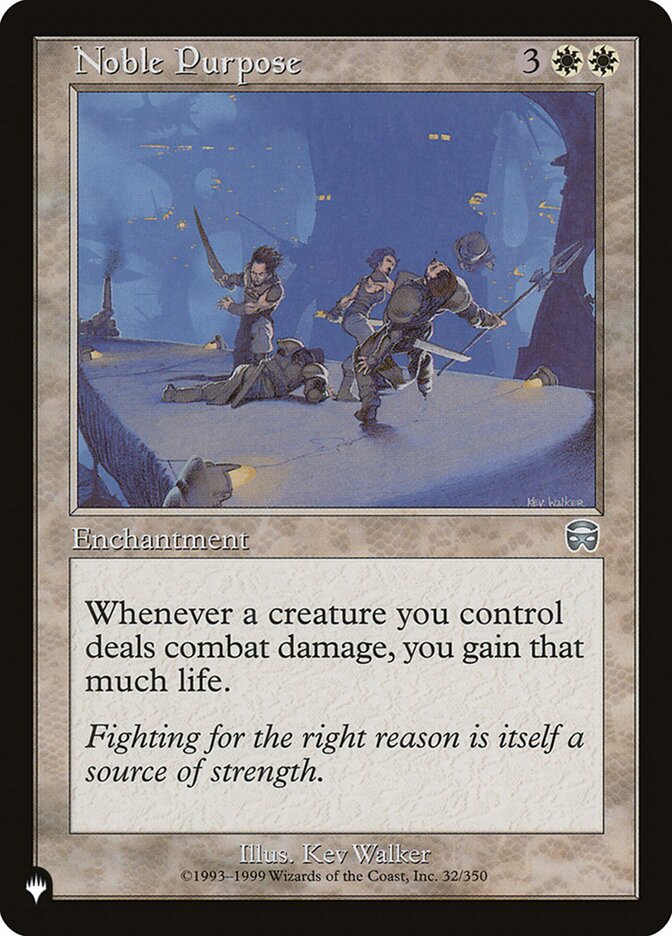 Noble Purpose card front