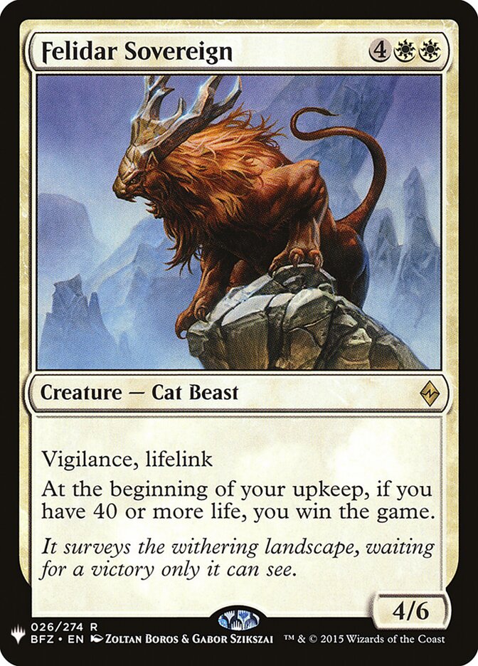 Felidar Sovereign card front