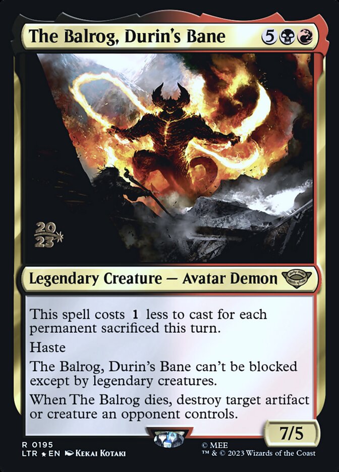 The Balrog, Durin's Bane card front