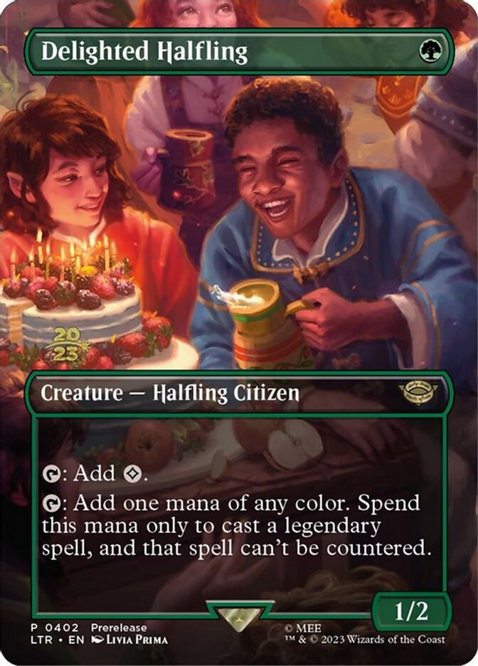 Delighted Halfling card front