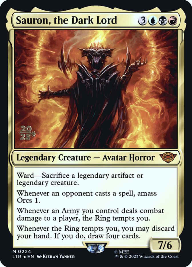 Sauron, the Dark Lord card front