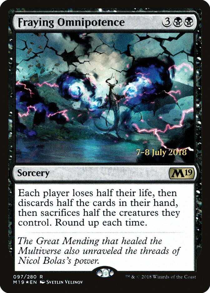 Fraying Omnipotence card front