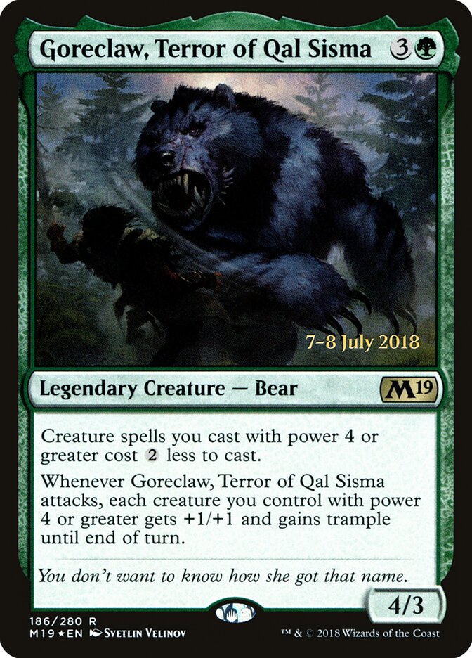 Goreclaw, Terror of Qal Sisma card front