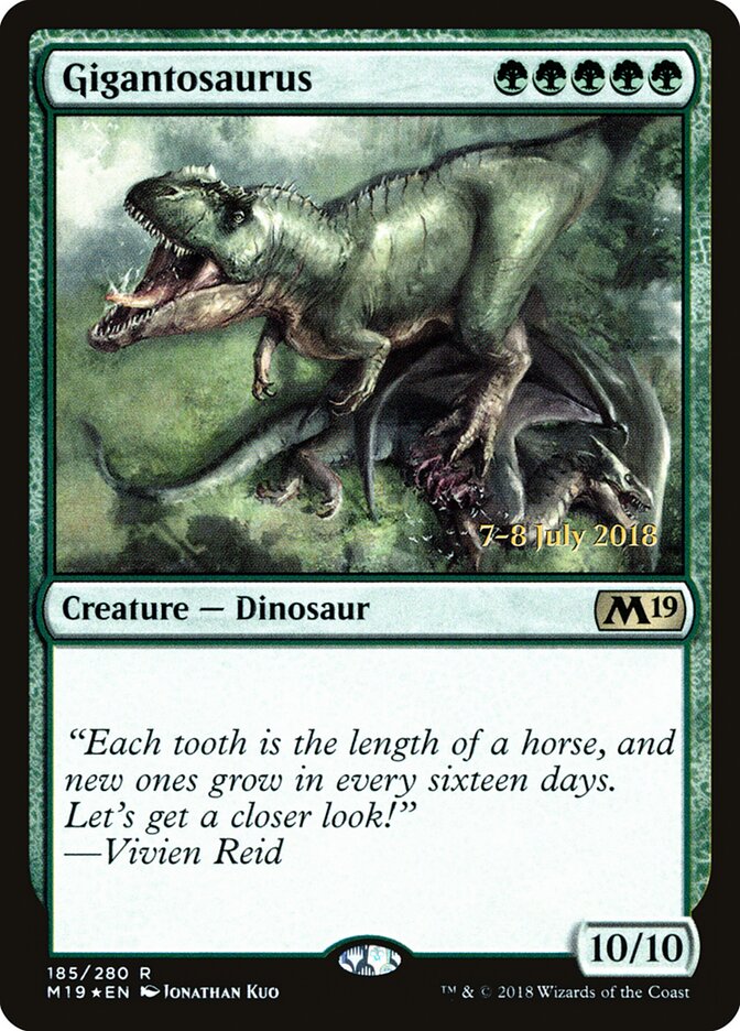 Gigantosaurus card front