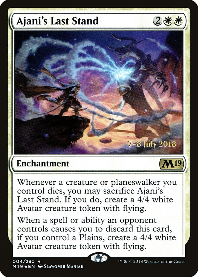Ajani's Last Stand card front
