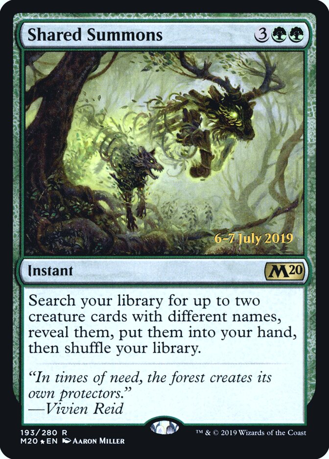 Shared Summons card front