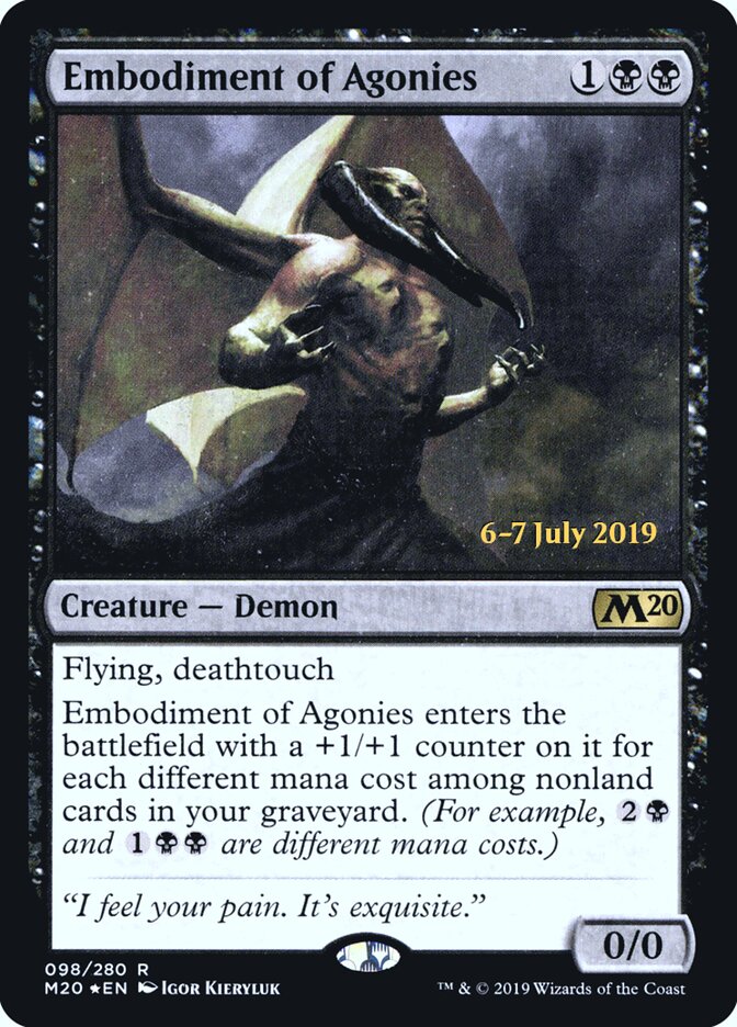 Embodiment of Agonies card front