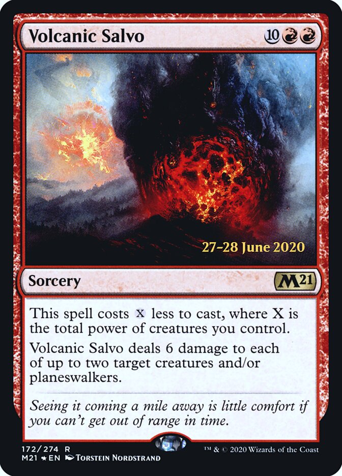 Volcanic Salvo card front