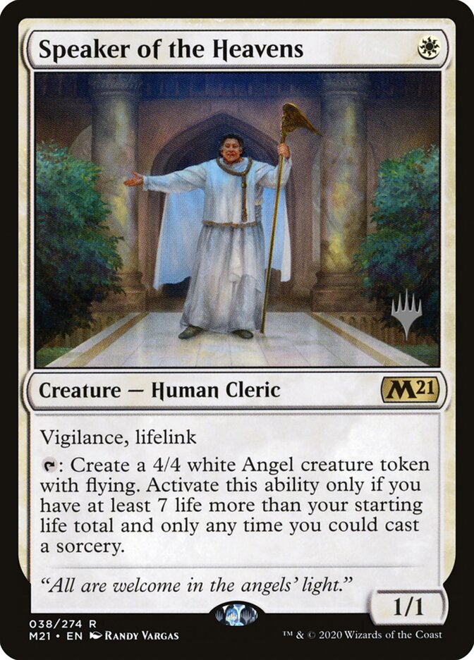 Speaker of the Heavens card front
