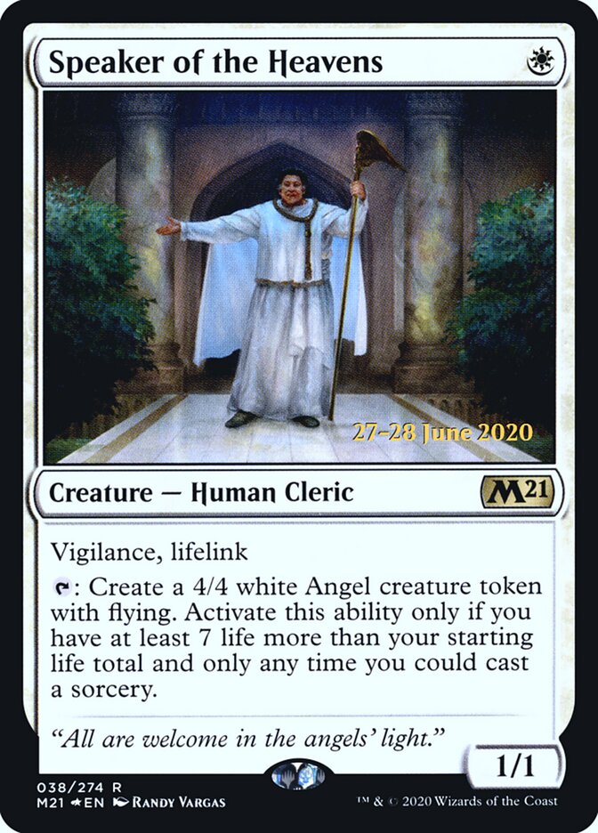 Speaker of the Heavens card front