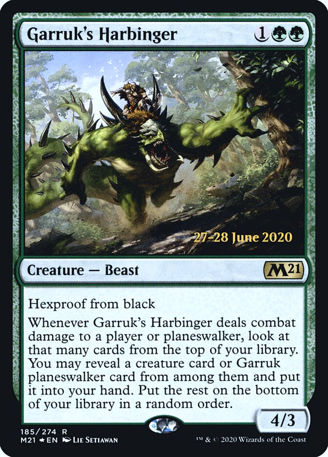 Garruk's Harbinger card front