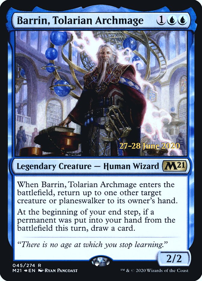 Barrin, Tolarian Archmage card front