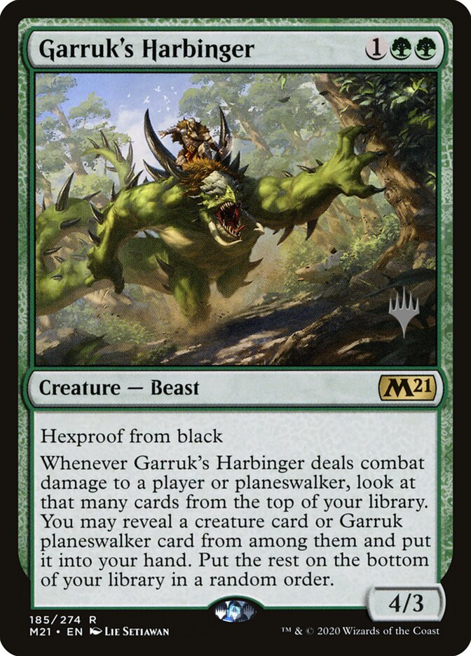 Garruk's Harbinger card front