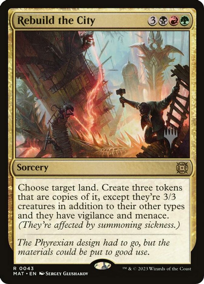 Rebuild the City card front