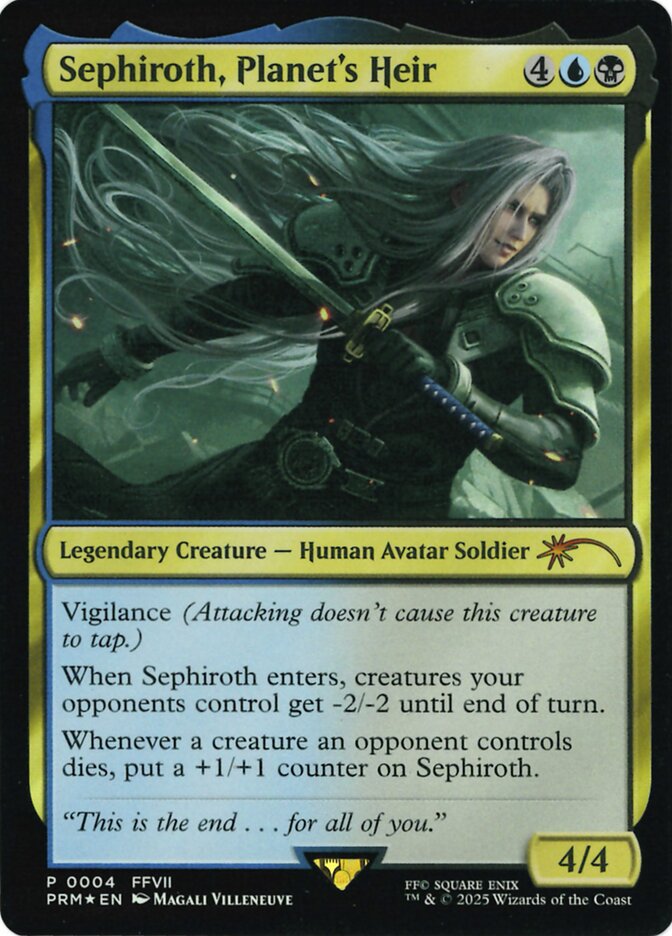 Sephiroth, Planet's Heir card front
