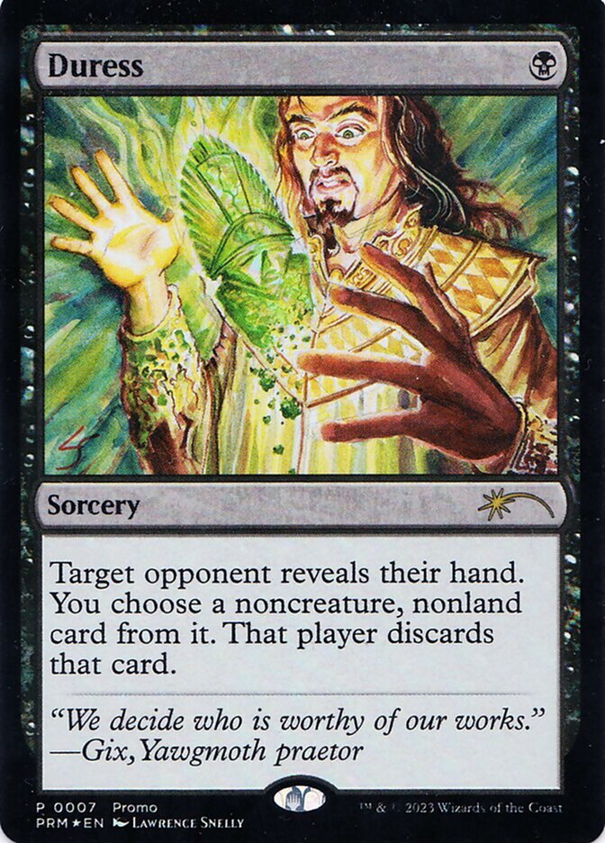 Duress card front