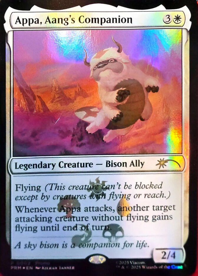 Appa, Aang's Companion card front