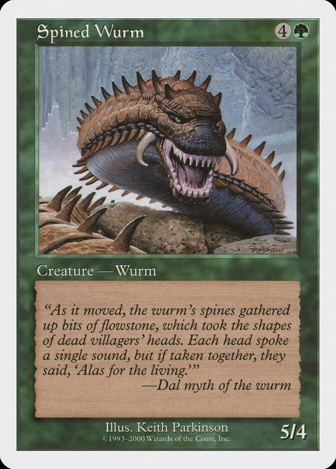 Spined Wurm card front