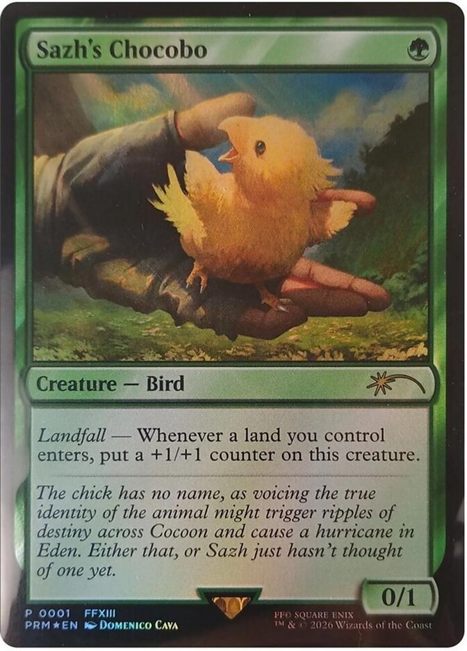 Sazh's Chocobo card front