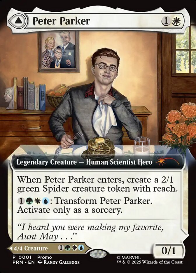 Peter Parker card front