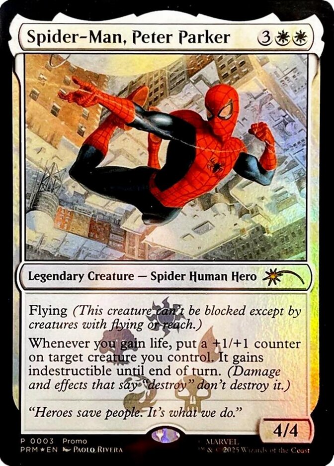 Spider-Man, Peter Parker card front