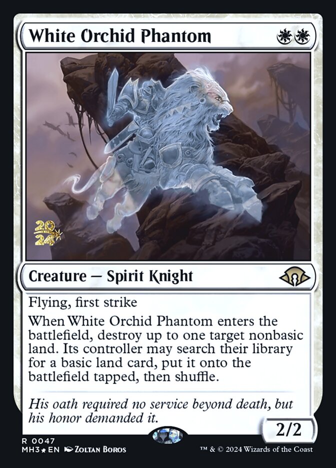 White Orchid Phantom card front