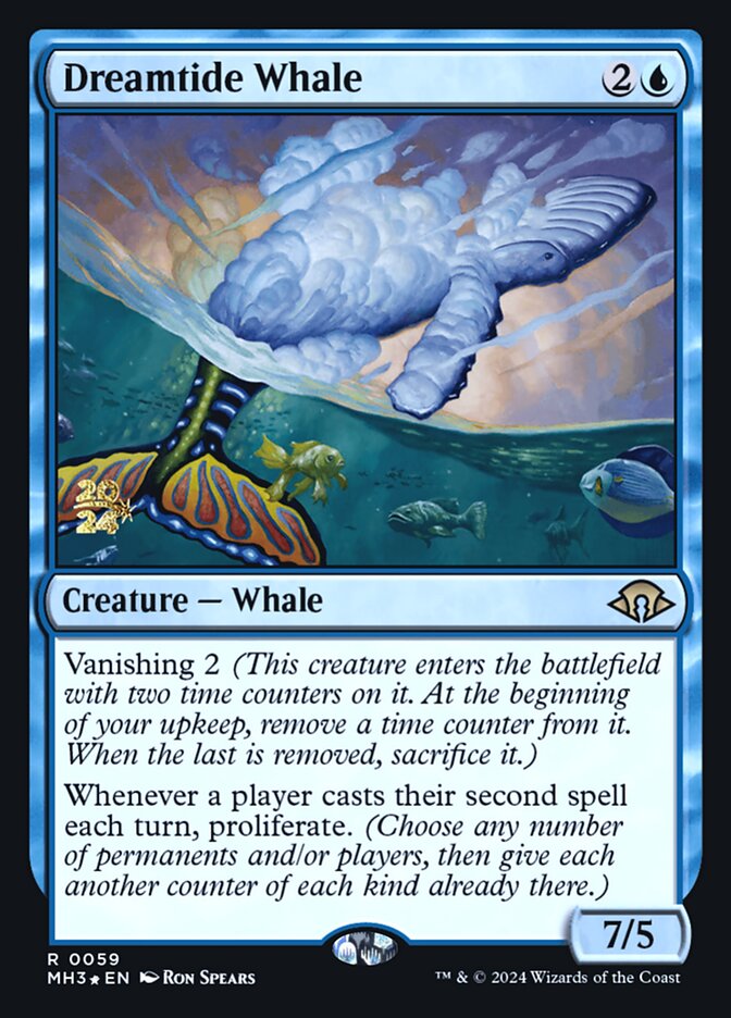 Dreamtide Whale card front