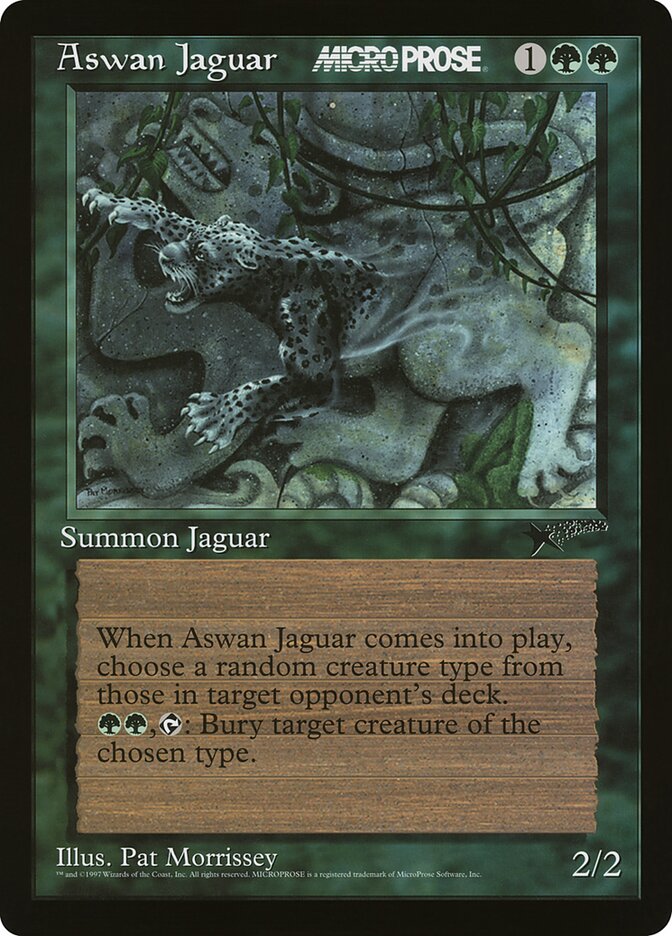 Aswan Jaguar card front