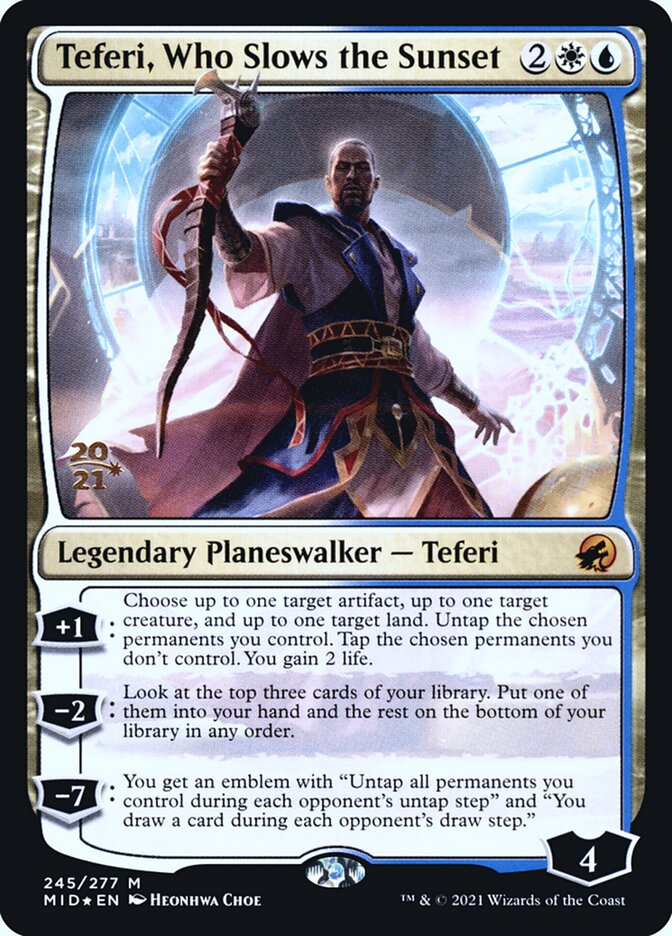 Teferi, Who Slows the Sunset card front