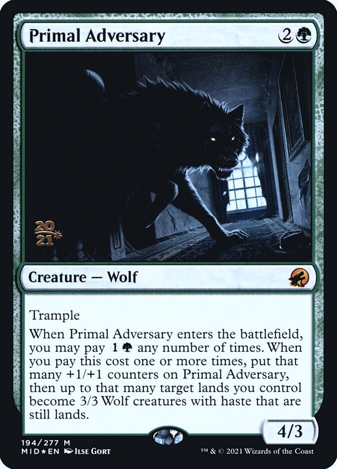 Primal Adversary card front
