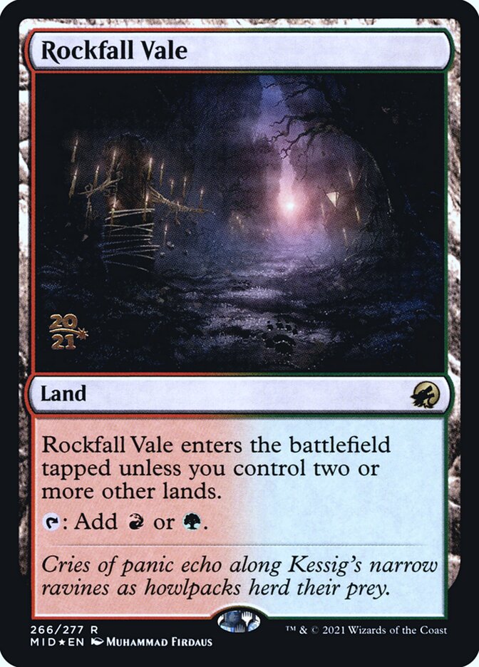 Rockfall Vale card front