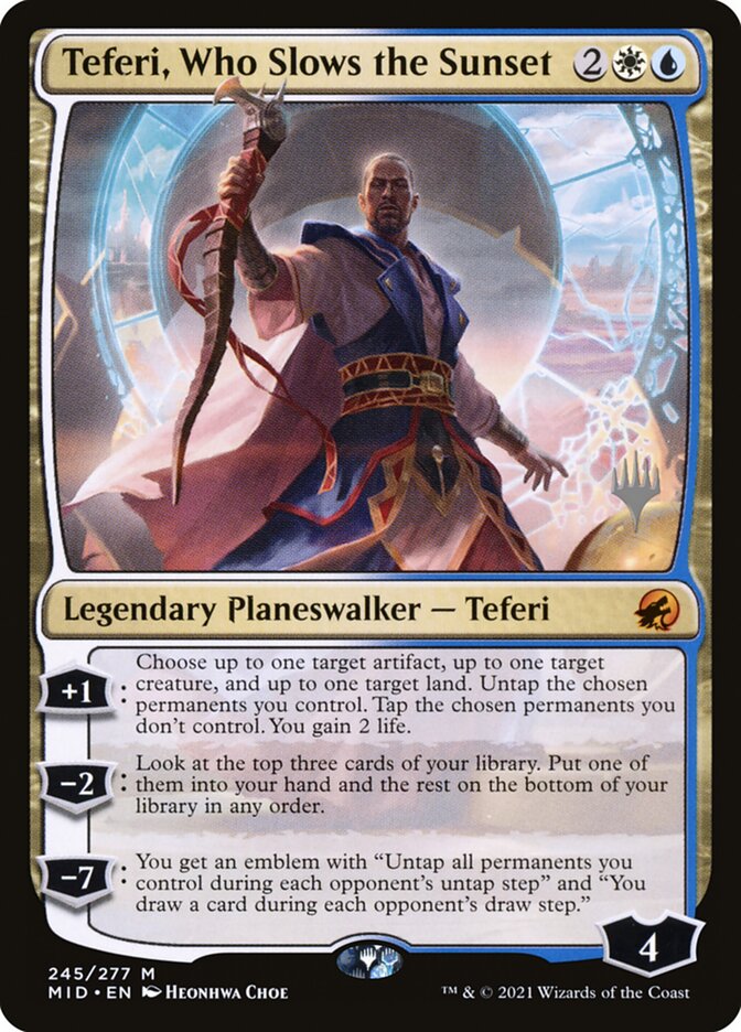 Teferi, Who Slows the Sunset card front