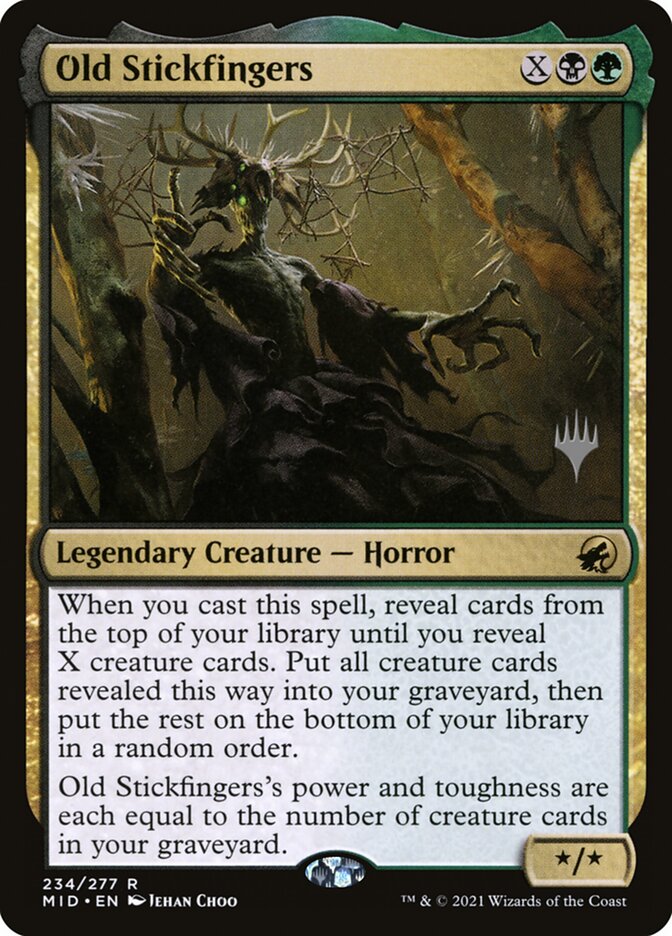 Old Stickfingers card front