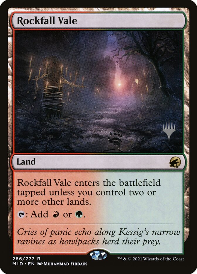 Rockfall Vale card front