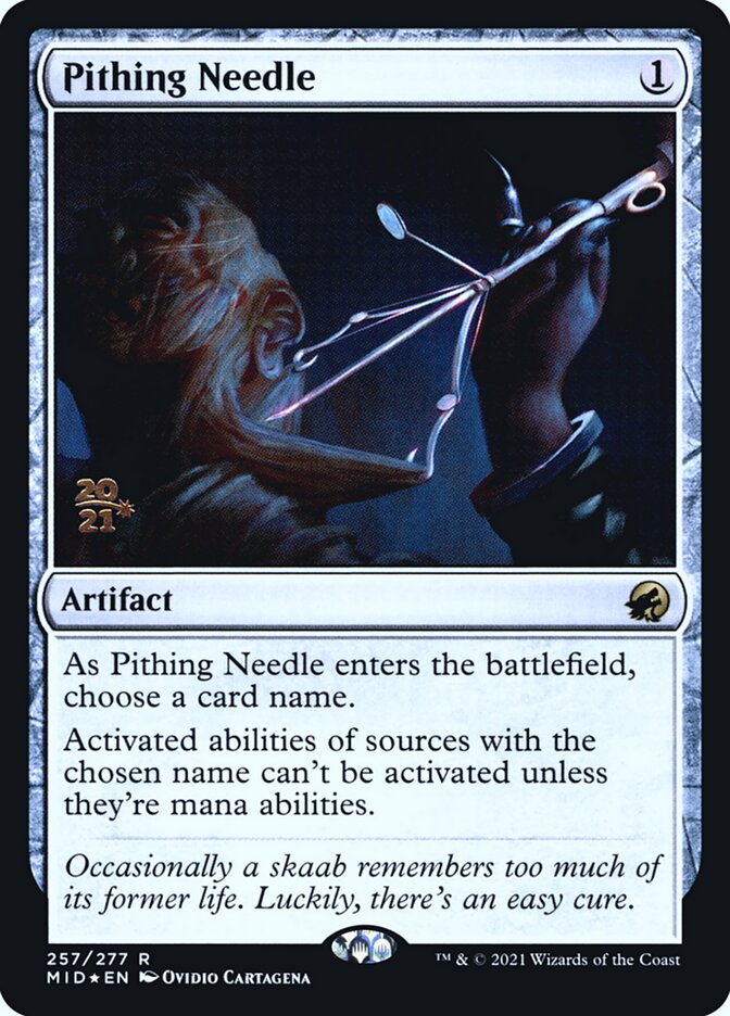 Pithing Needle card front