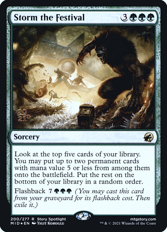 Storm the Festival card front
