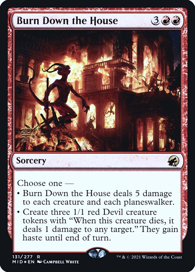 Burn Down the House card front