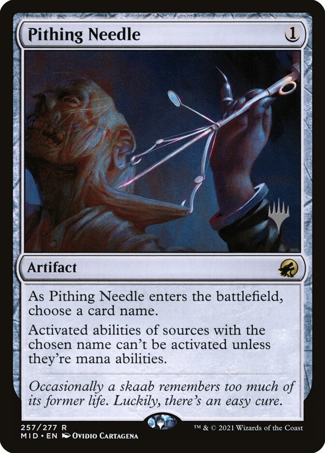 Pithing Needle card front