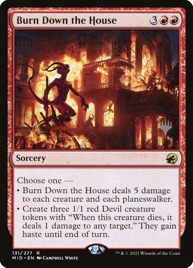 Burn Down the House card front