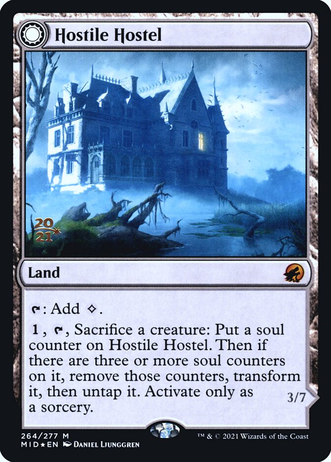 Hostile Hostel card front