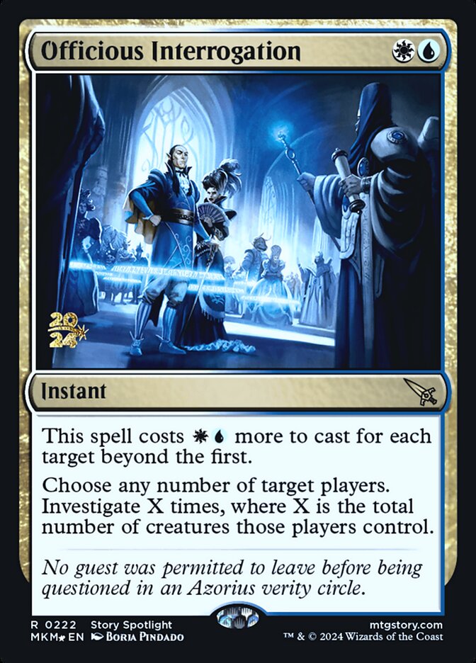Officious Interrogation card front