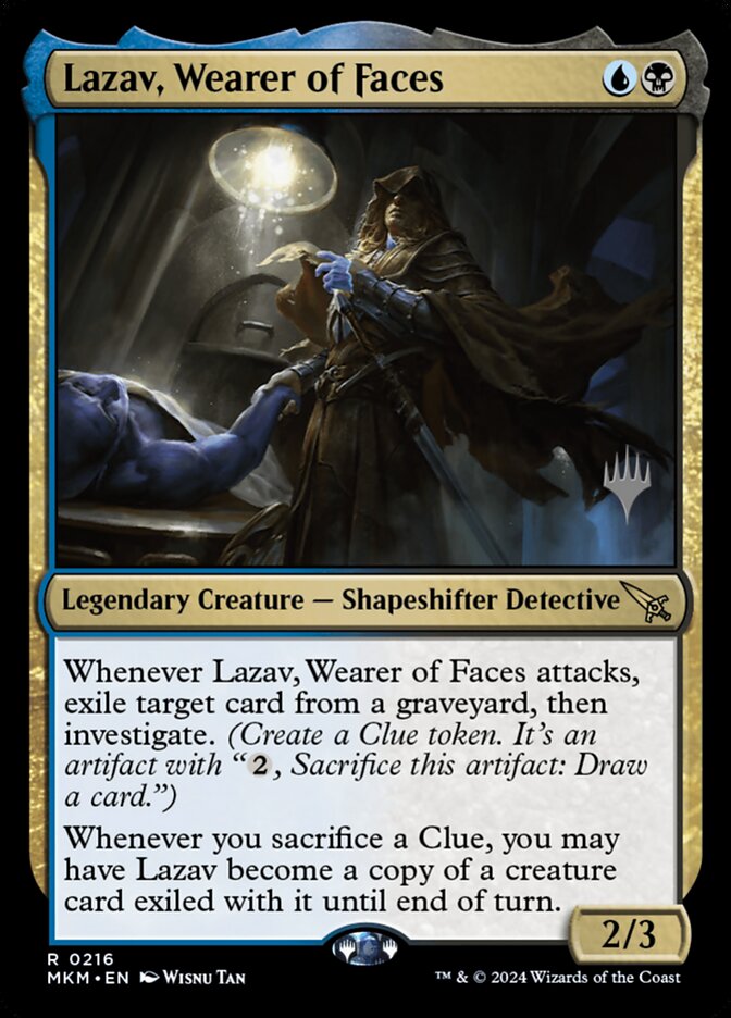 Lazav, Wearer of Faces card front