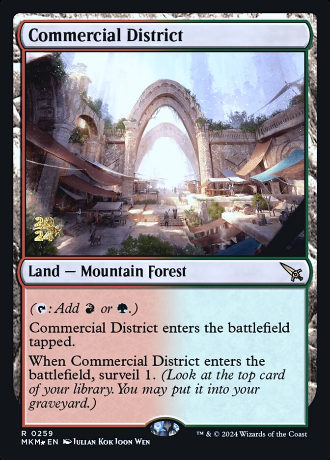 Commercial District card front