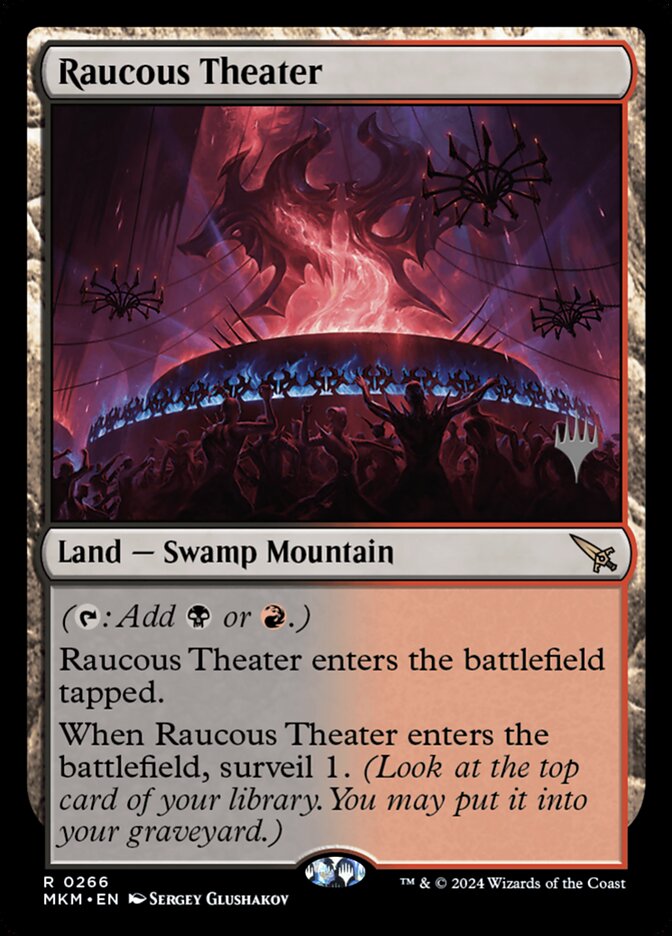 Raucous Theater card front