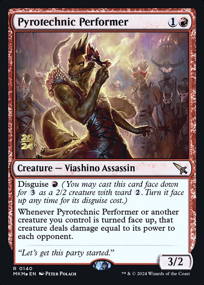 Pyrotechnic Performer card front