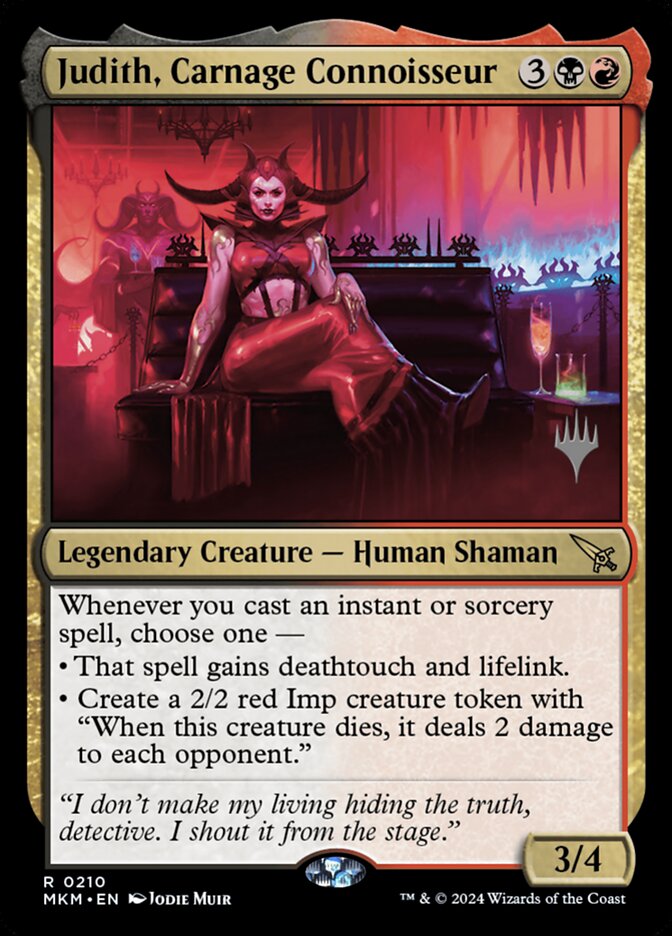 Judith, Carnage Connoisseur card front