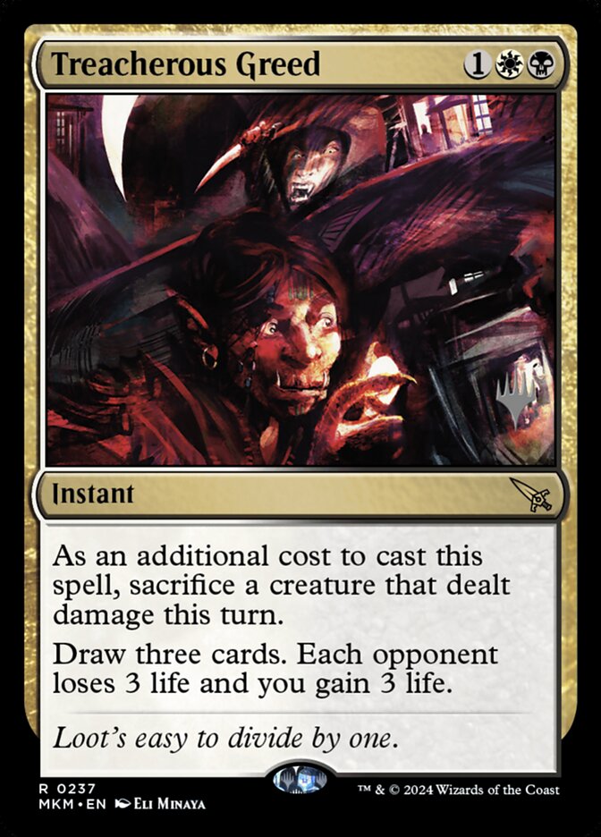 Treacherous Greed card front
