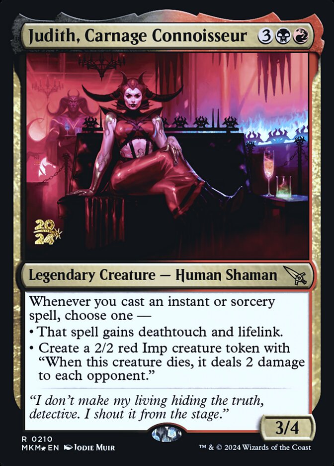 Judith, Carnage Connoisseur card front