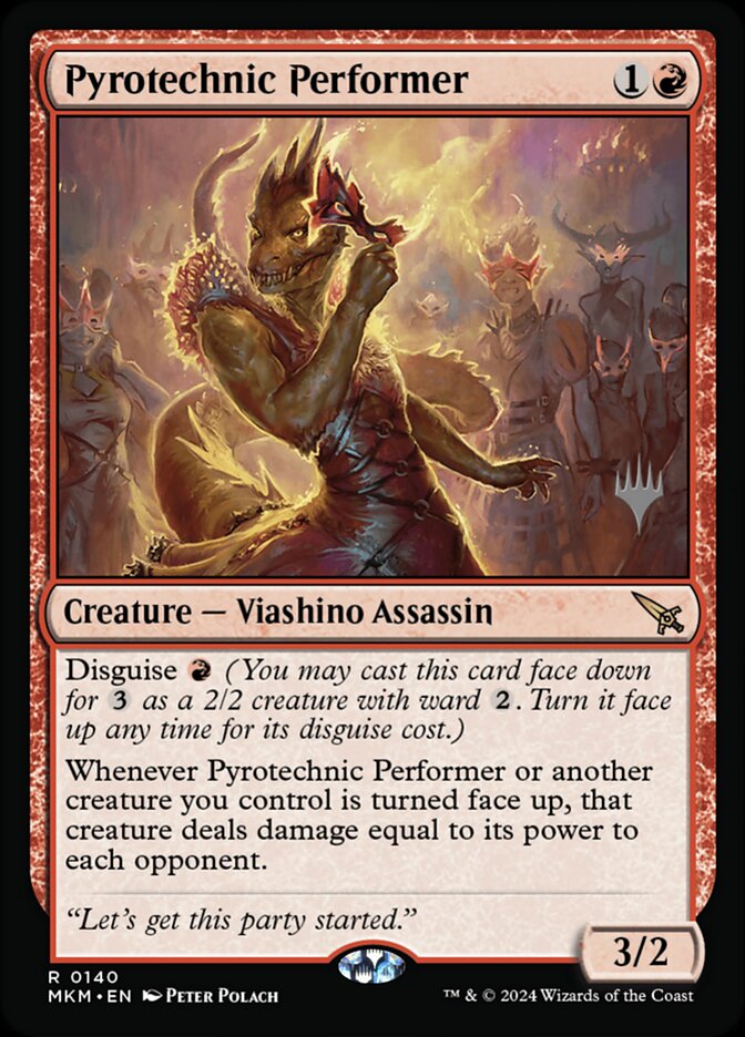 Pyrotechnic Performer card front