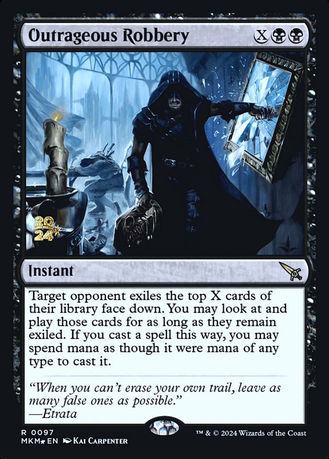 Outrageous Robbery card front